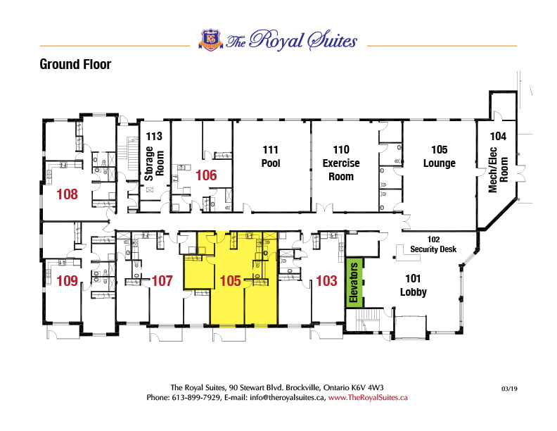 Royal Suites Ground Floor Plan