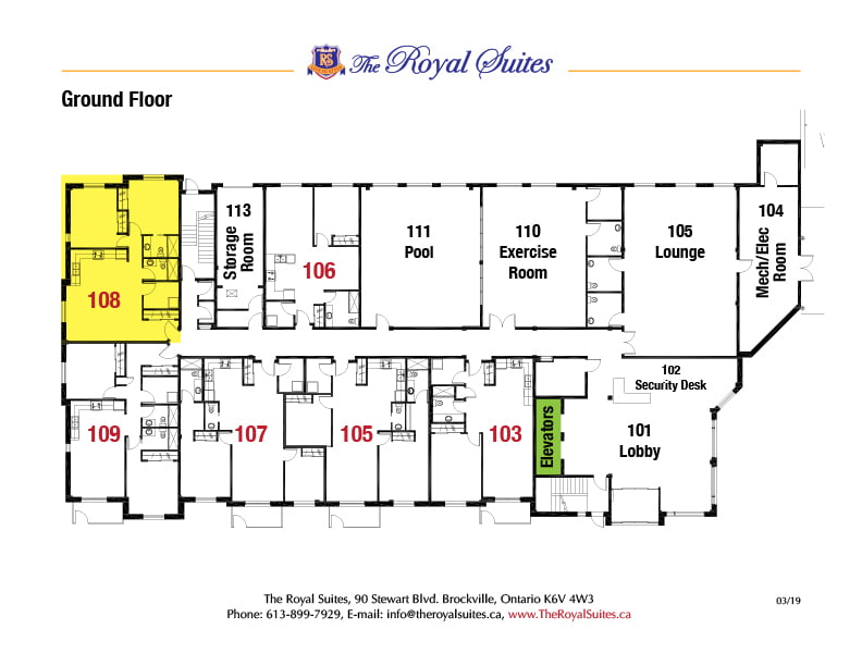 Royal Suites Ground Floor Plan