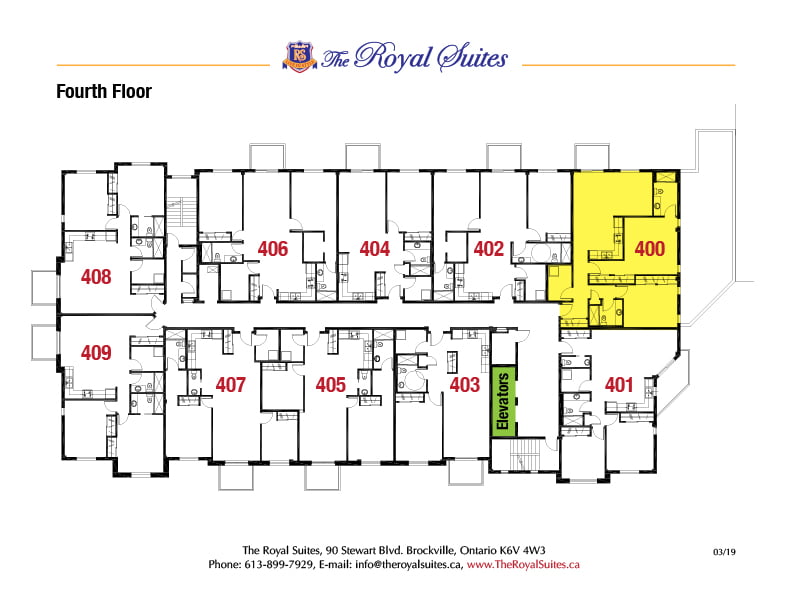 Royal Suites Fourth Floor Plan