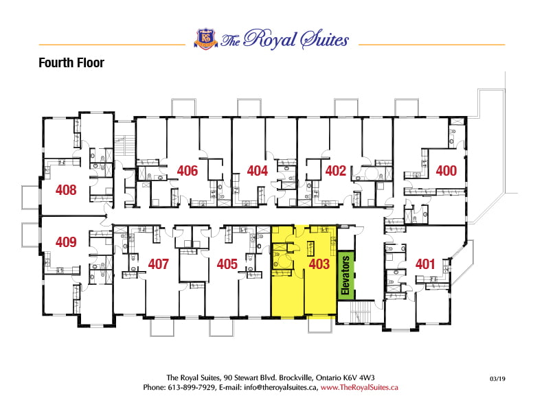 Royal Suites Fourth Floor Plan