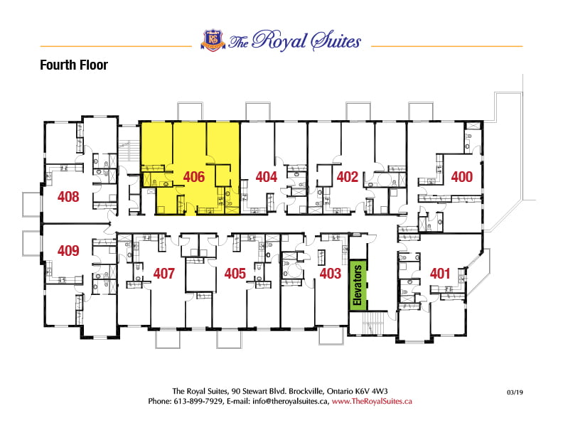 Royal Suites Fourth Floor Plan