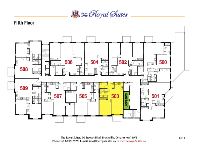 Royal Suites Fifth Floor Plan